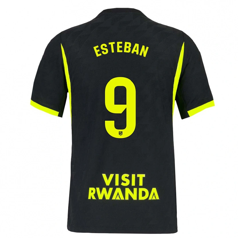 Danxen Heren Sergio Esteban #9 Heldergroen Zwart Uitshirt Uittenue 2026/27 T-Shirt België