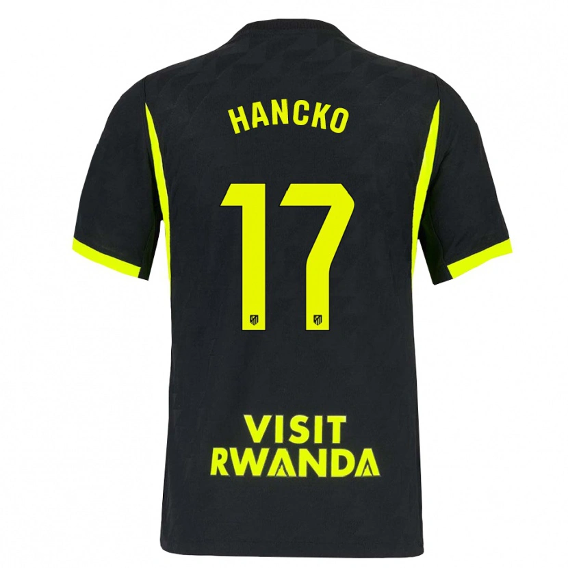 Danxen Heren Dávid Hancko #17 Heldergroen Zwart Uitshirt Uittenue 2026/27 T-Shirt België