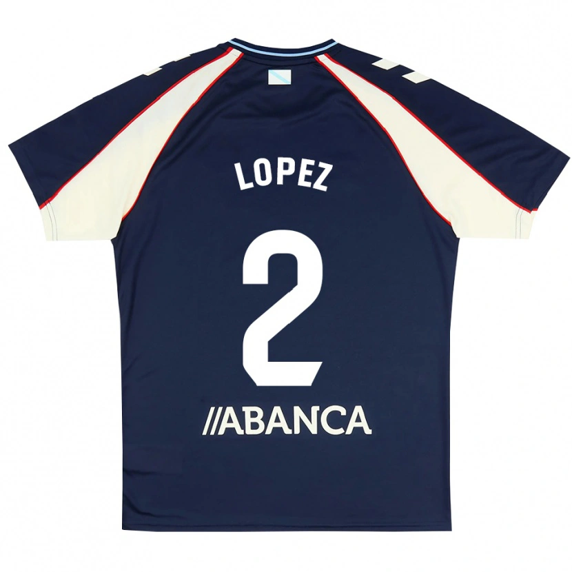 Danxen Heren Iván López #2 Koninklijk Blauw Rood Wit Uitshirt Uittenue 2026/27 T-Shirt België