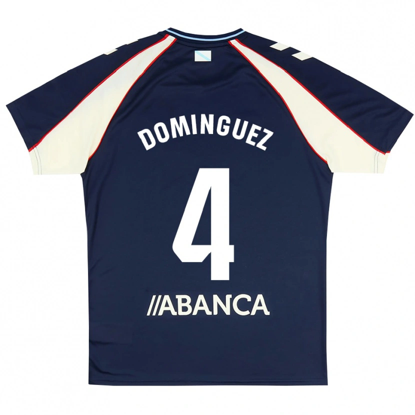 Danxen Heren Javi Domínguez #4 Koninklijk Blauw Rood Wit Uitshirt Uittenue 2026/27 T-Shirt België