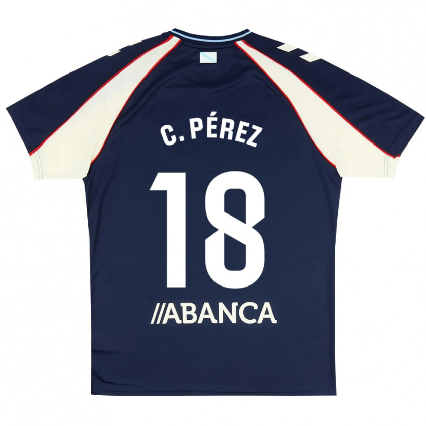 Danxen Heren Carles Pérez #18 Koninklijk Blauw Rood Wit Uitshirt Uittenue 2026/27 T-Shirt België