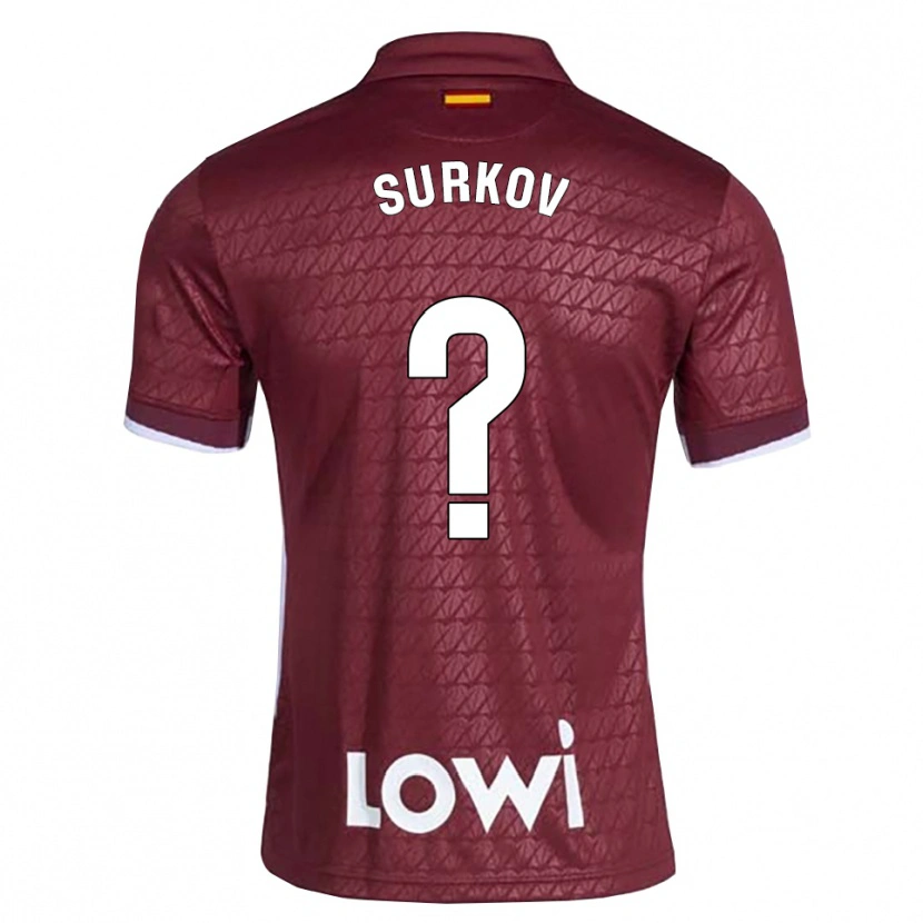 Danxen Heren Iván Surkov #0 Donkerrood Wit Uitshirt Uittenue 2026/27 T-Shirt België