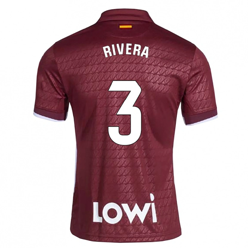 Danxen Heren Gorka Rivera #3 Donkerrood Wit Uitshirt Uittenue 2026/27 T-Shirt België
