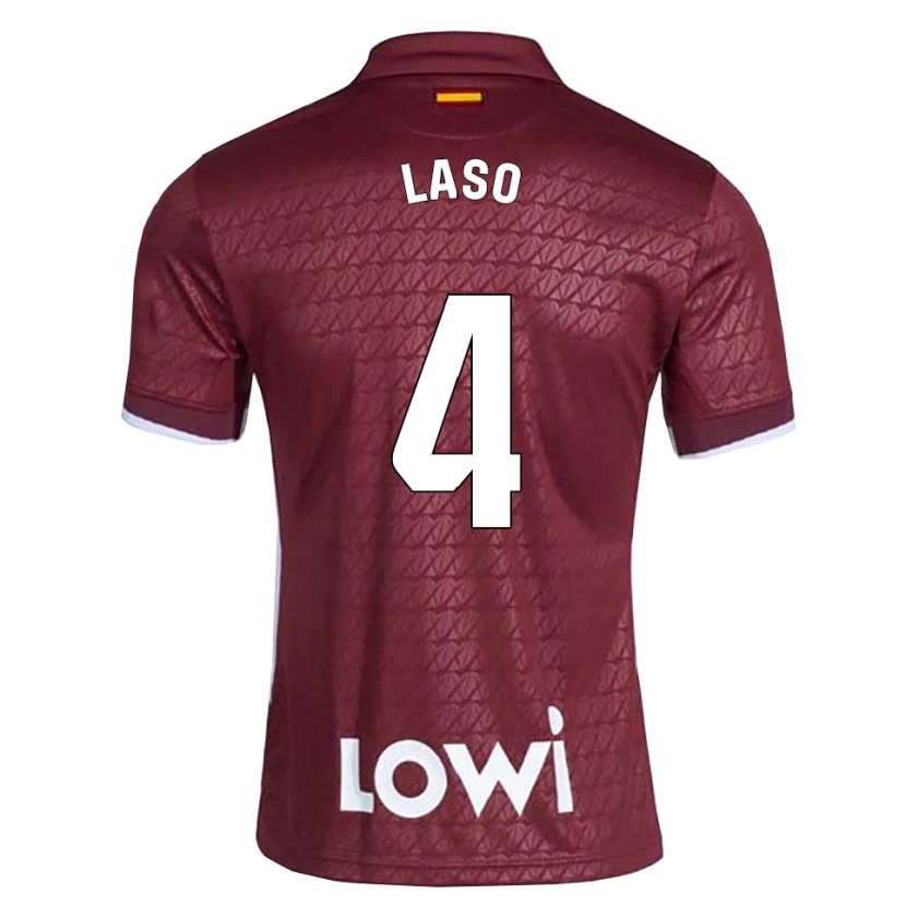Danxen Heren Lucas Laso #4 Donkerrood Wit Uitshirt Uittenue 2026/27 T-Shirt België