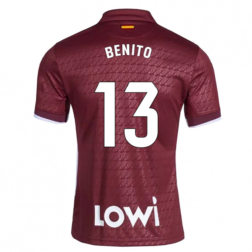 Danxen Heren Jorge Benito #13 Donkerrood Wit Uitshirt Uittenue 2026/27 T-Shirt België