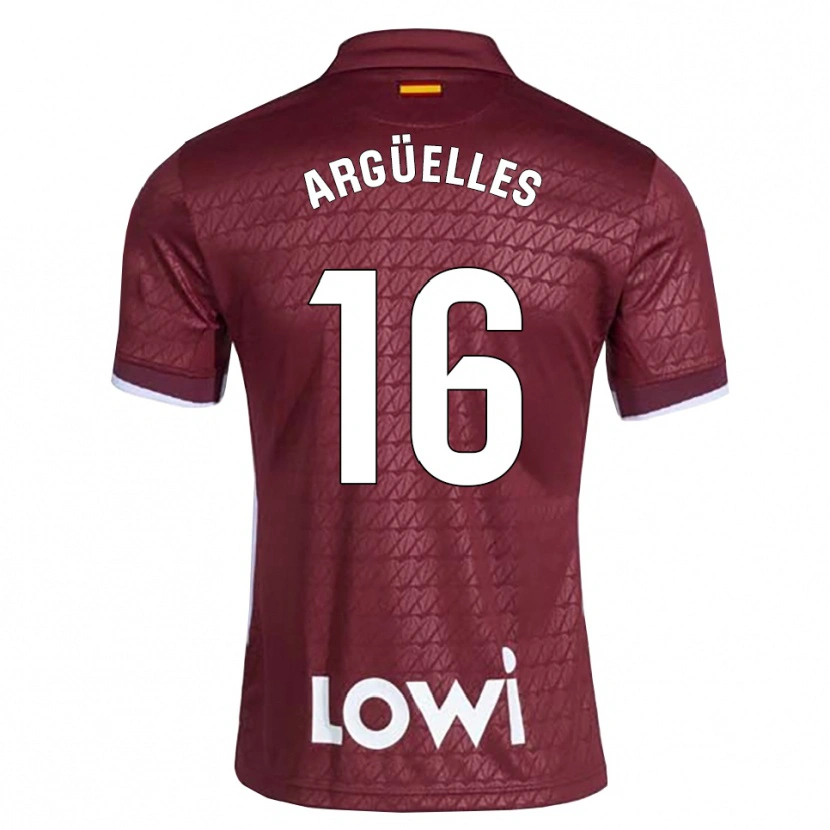 Danxen Heren David Argüelles #16 Donkerrood Wit Uitshirt Uittenue 2026/27 T-Shirt België