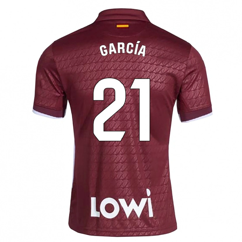 Danxen Heren Andrés García #21 Donkerrood Wit Uitshirt Uittenue 2026/27 T-Shirt België
