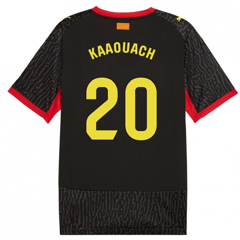 Danxen Heren Nabil Kaaouach #20 Zwart Geel Rood Uitshirt Uittenue 2026/27 T-Shirt België