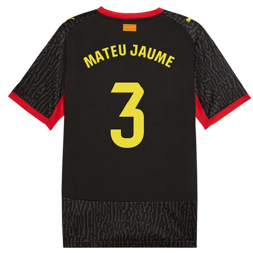 Danxen Heren Mateu Morey #3 Zwart Geel Rood Uitshirt Uittenue 2026/27 T-Shirt België