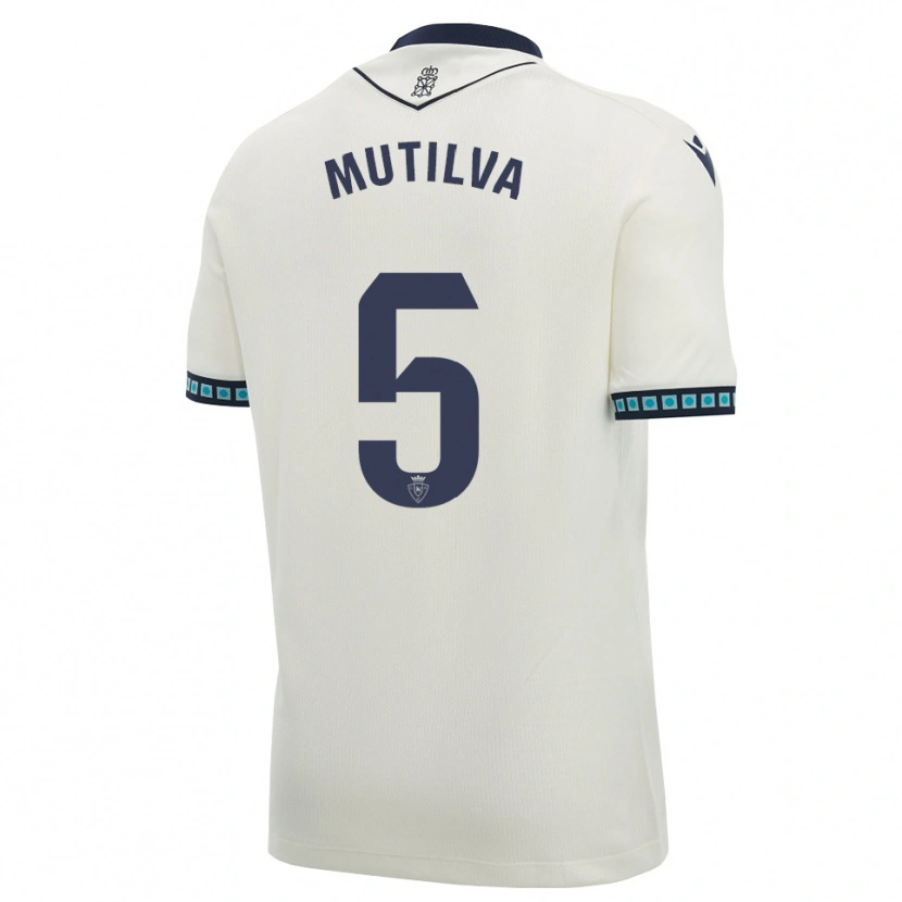 Danxen Heren Christian Mutilva #5 Wit Zwart Licht Hemelsblauw Uitshirt Uittenue 2026/27 T-Shirt België