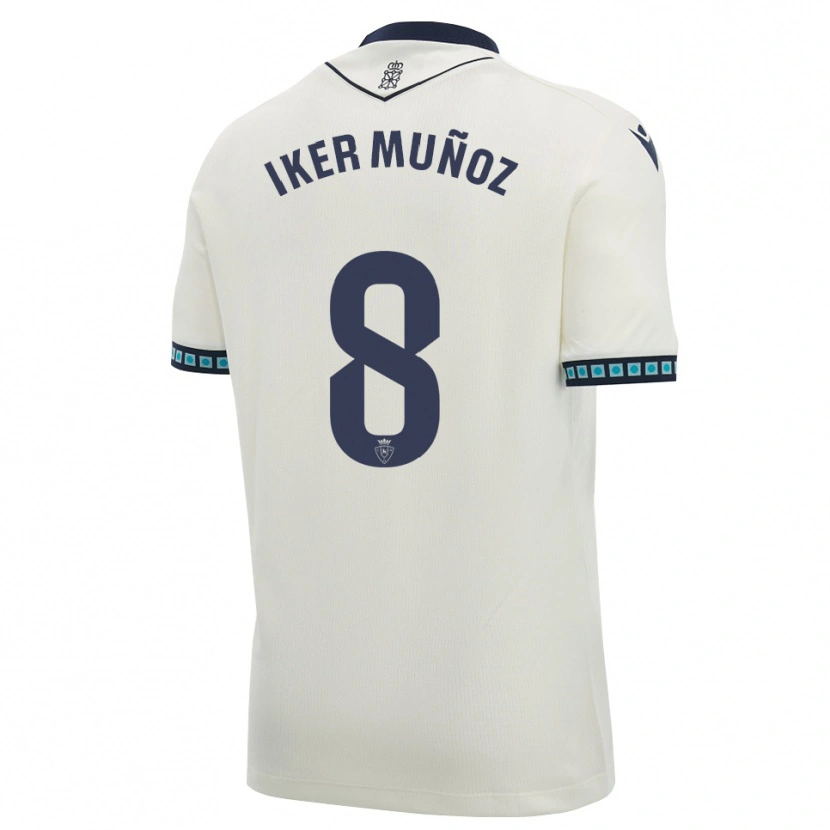 Danxen Heren Iker Muñoz #8 Wit Zwart Licht Hemelsblauw Uitshirt Uittenue 2026/27 T-Shirt België