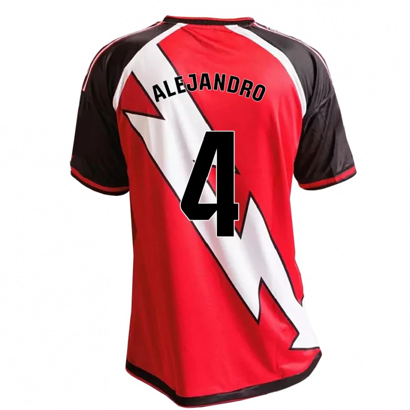 Danxen Heren Alejandro López #4 Rood Zwart Wit Uitshirt Uittenue 2026/27 T-Shirt België