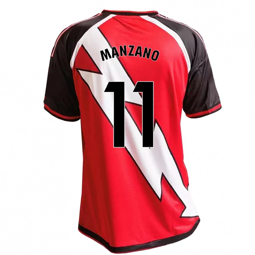 Danxen Heren Sergio Manzano #11 Rood Zwart Wit Uitshirt Uittenue 2026/27 T-Shirt België