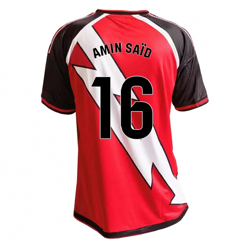 Danxen Heren El Amin Saïd #16 Rood Zwart Wit Uitshirt Uittenue 2026/27 T-Shirt België