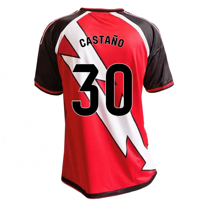 Danxen Heren Hugo Castaño #30 Rood Zwart Wit Uitshirt Uittenue 2026/27 T-Shirt België