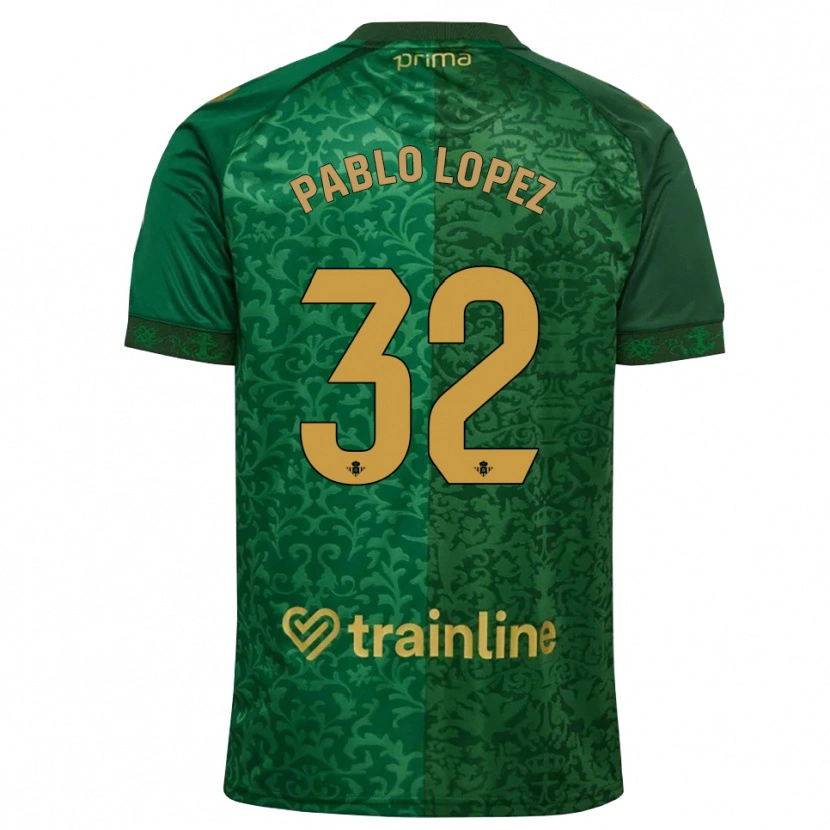 Danxen Heren Pablo López #32 Bosgroen Donker Goudenrood Uitshirt Uittenue 2026/27 T-Shirt België