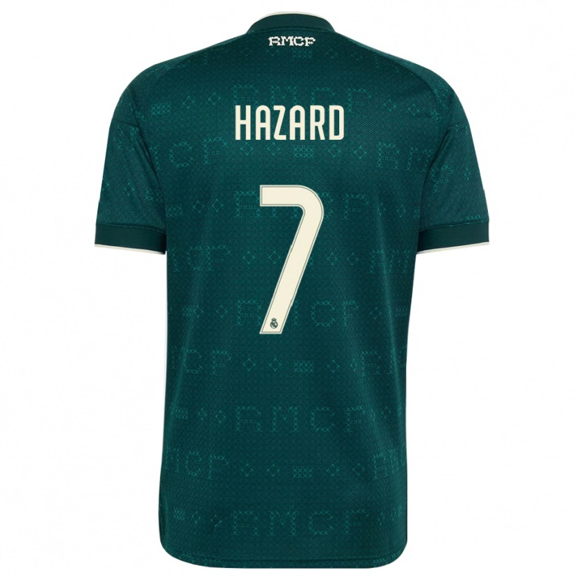 Danxen Heren Eden Hazard #7 Donker Leigrijs Wit Uitshirt Uittenue 2026/27 T-Shirt België