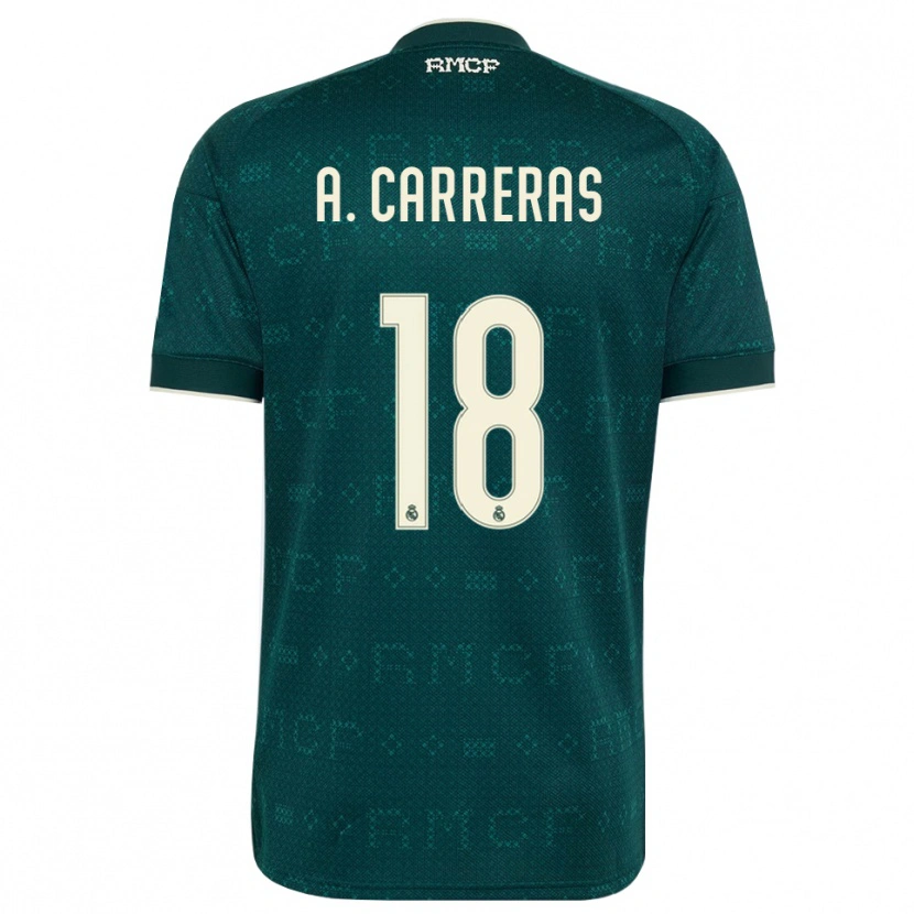 Danxen Heren Álvaro Carreras #18 Donker Leigrijs Wit Uitshirt Uittenue 2026/27 T-Shirt België