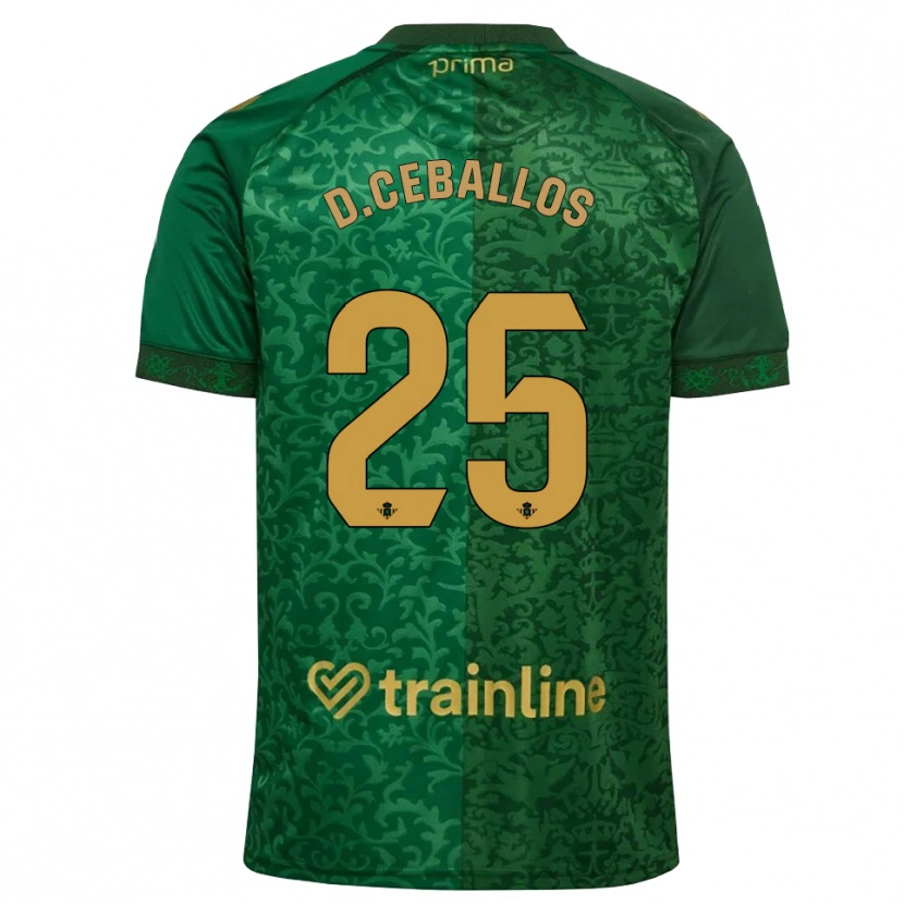 Danxen Heren Dani Ceballos #25 Bosgroen Donker Goudenrood Uitshirt Uittenue 2026/27 T-Shirt België
