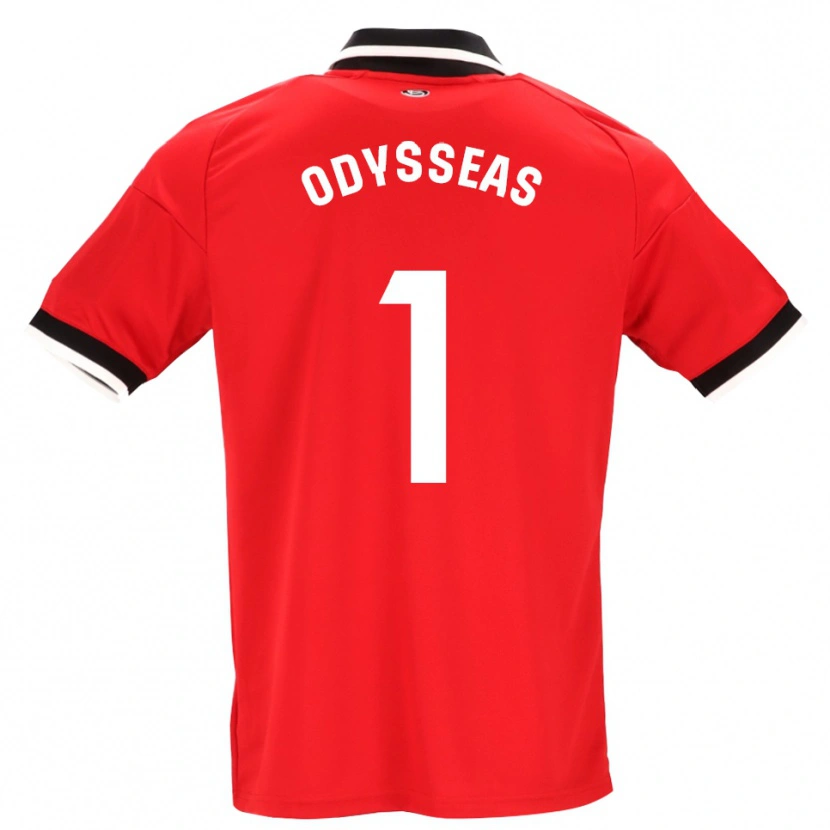 Danxen Heren Odysseas Vlachodimos #1 Zwart Wit Rood Uitshirt Uittenue 2026/27 T-Shirt België