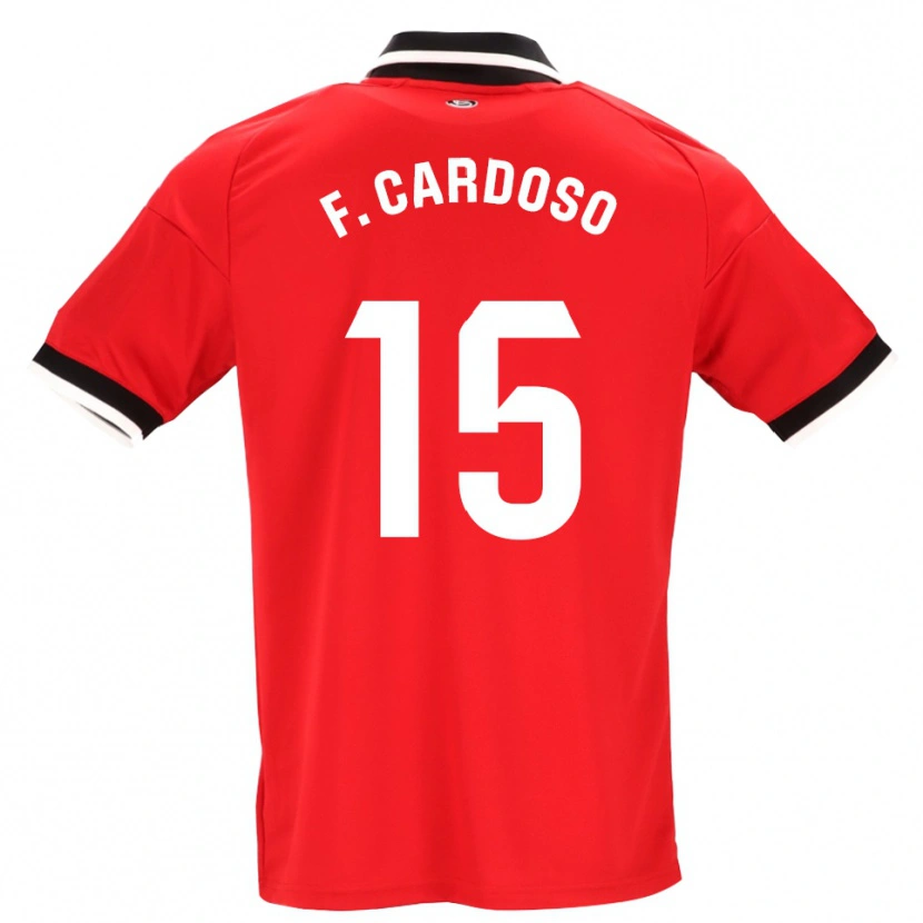 Danxen Heren Fábio Cardoso #15 Zwart Wit Rood Uitshirt Uittenue 2026/27 T-Shirt België