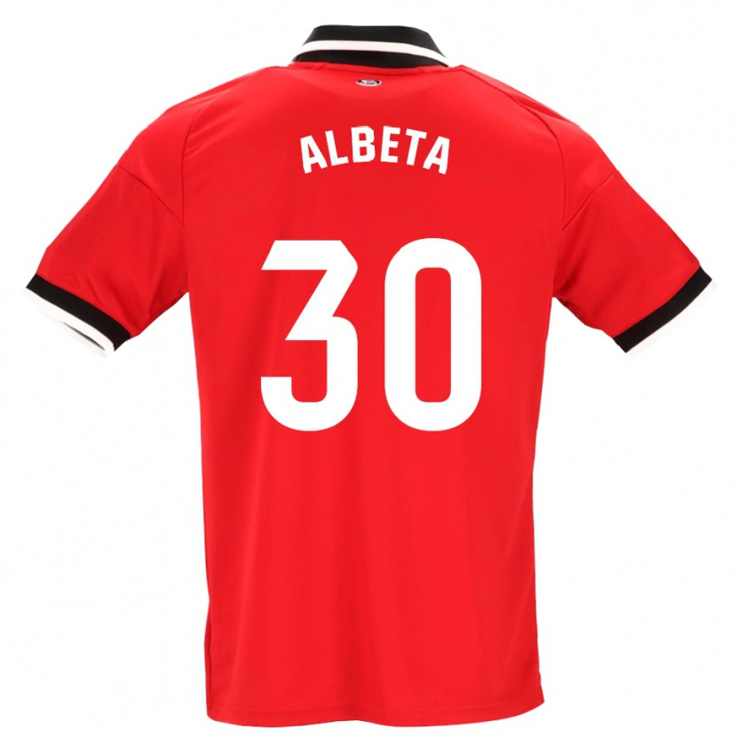 Danxen Heren Alba María López Montiel #30 Zwart Wit Rood Uitshirt Uittenue 2026/27 T-Shirt België
