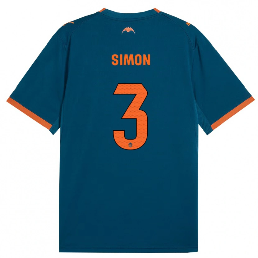 Danxen Heren Bénédicte Simon #3 Staalblauw Oranje Uitshirt Uittenue 2026/27 T-Shirt België