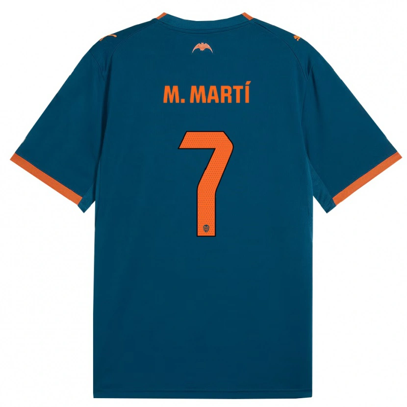 Danxen Heren Marina Martí #7 Staalblauw Oranje Uitshirt Uittenue 2026/27 T-Shirt België