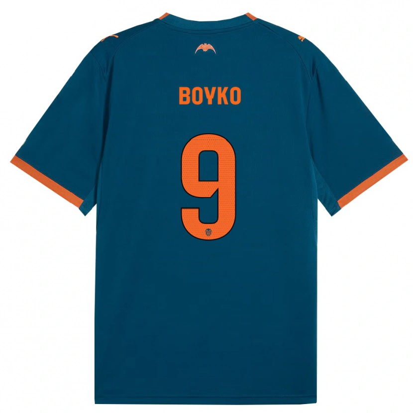 Danxen Heren Yaroslav Boyko #9 Staalblauw Oranje Uitshirt Uittenue 2026/27 T-Shirt België