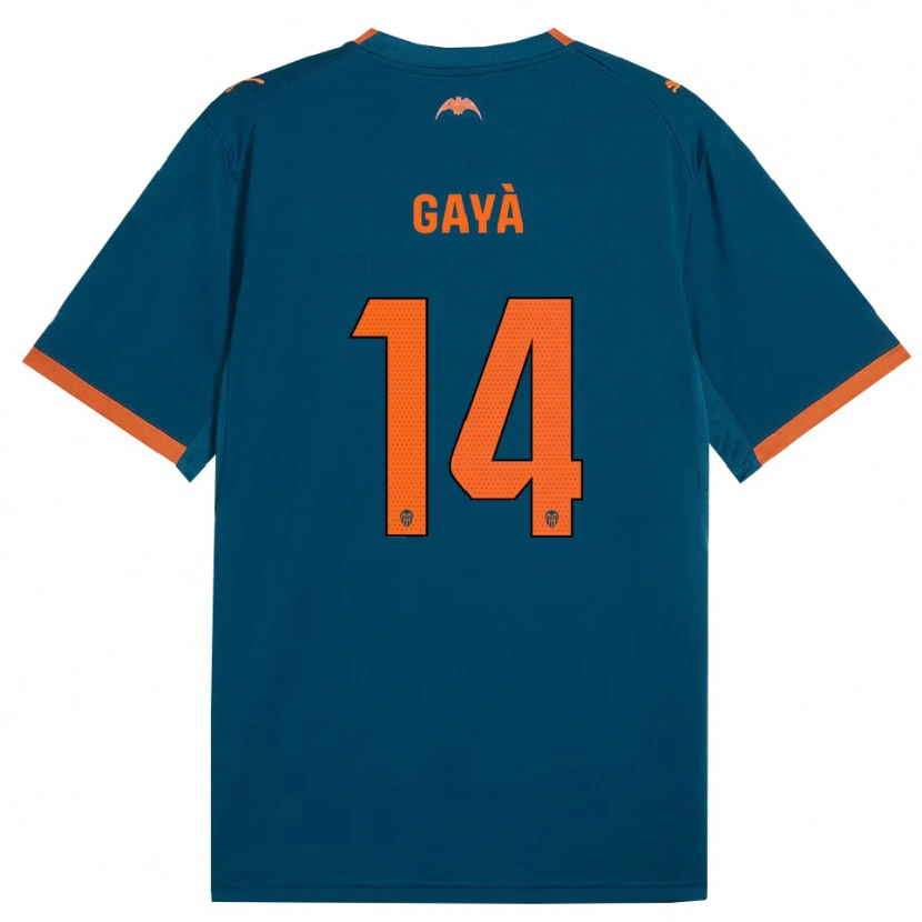 Danxen Heren José Gayà #14 Staalblauw Oranje Uitshirt Uittenue 2026/27 T-Shirt België