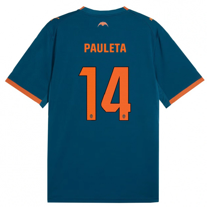 Danxen Heren Paula Sancho González #14 Staalblauw Oranje Uitshirt Uittenue 2026/27 T-Shirt België