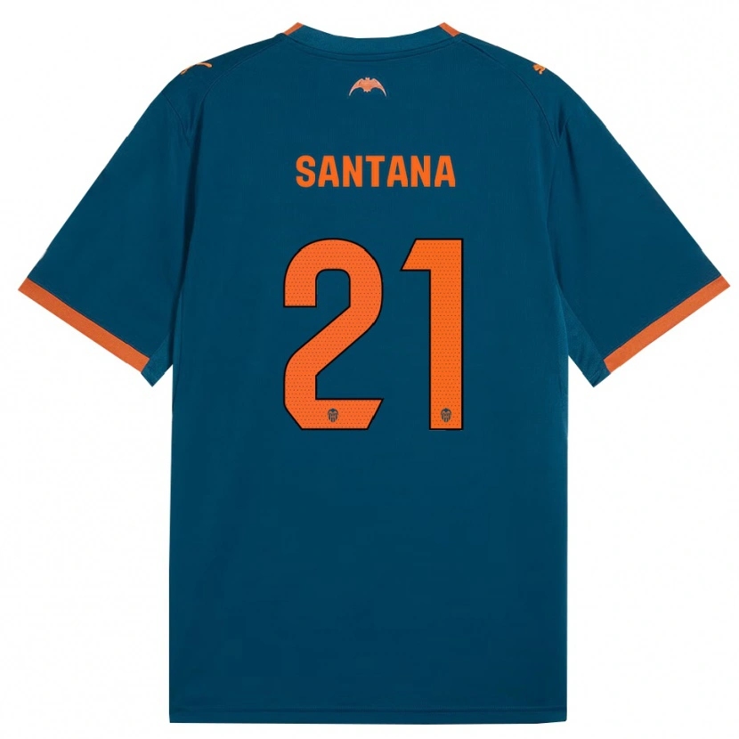 Danxen Heren Ismael Santana #21 Staalblauw Oranje Uitshirt Uittenue 2026/27 T-Shirt België