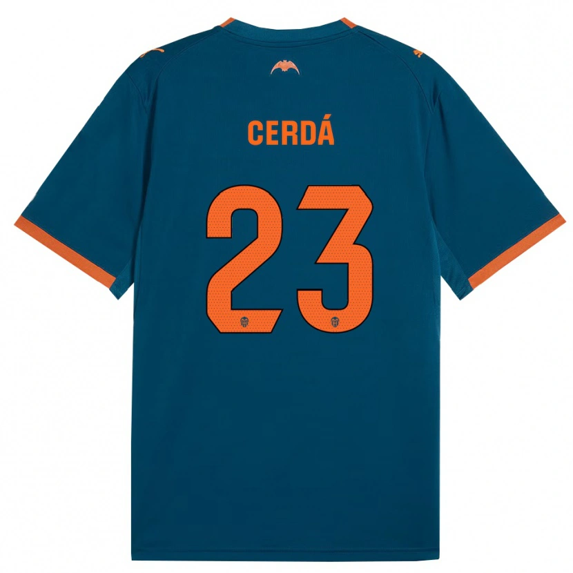 Danxen Heren Alex Cerdá #23 Staalblauw Oranje Uitshirt Uittenue 2026/27 T-Shirt België