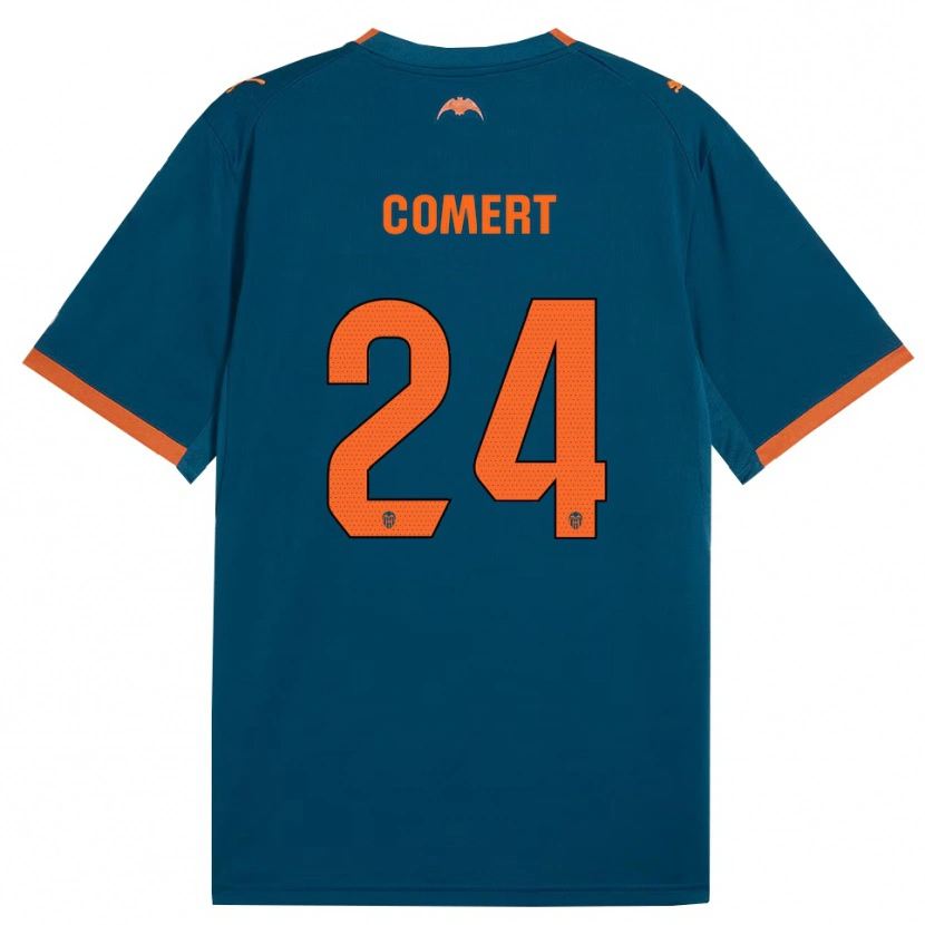 Danxen Heren Eray Comert #24 Staalblauw Oranje Uitshirt Uittenue 2026/27 T-Shirt België