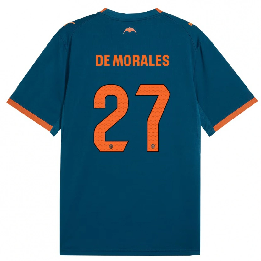 Danxen Heren Rubén Muñoz De Morales #27 Staalblauw Oranje Uitshirt Uittenue 2026/27 T-Shirt België