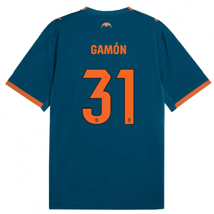 Danxen Heren Rodrigo Gamón #31 Staalblauw Oranje Uitshirt Uittenue 2026/27 T-Shirt België