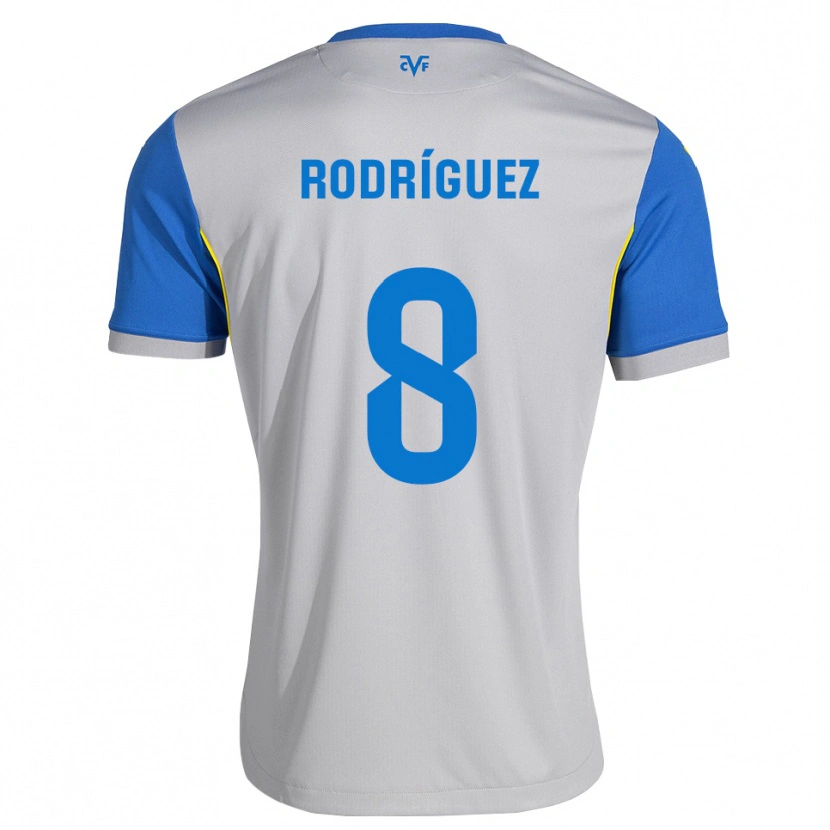Danxen Heren Unai Rodríguez #8 Dodgerblauw Grijs Uitshirt Uittenue 2026/27 T-Shirt België