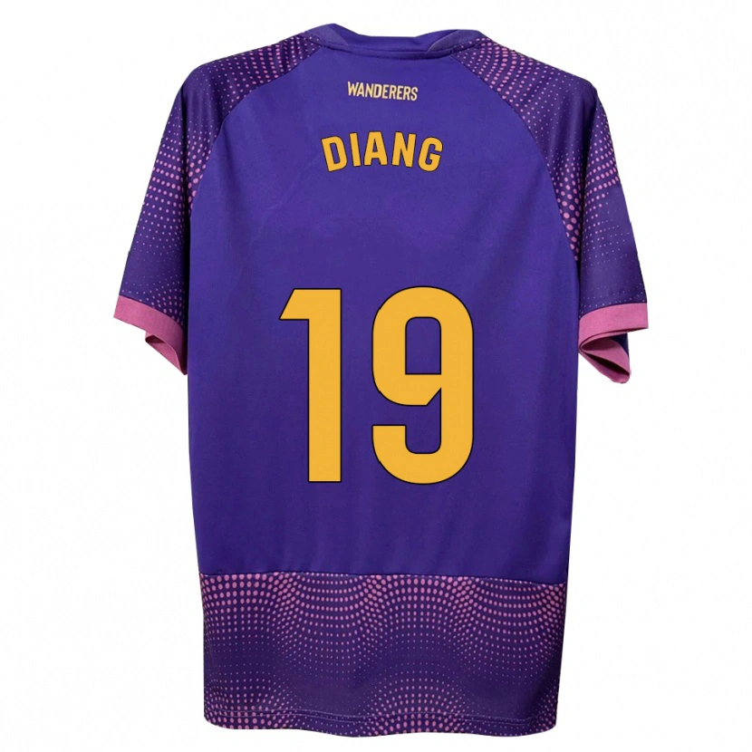 Danxen Heren Grady Diangana #19 Paars Wit Roze Uitshirt Uittenue 2026/27 T-Shirt België
