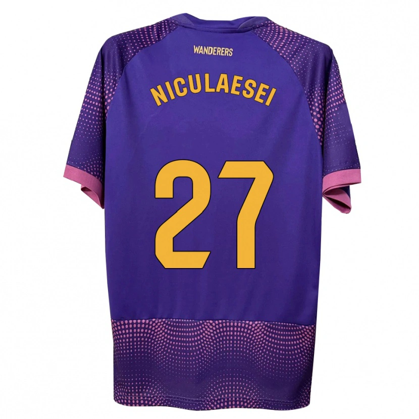 Danxen Heren Albert Niculăesei #27 Paars Wit Roze Uitshirt Uittenue 2026/27 T-Shirt België