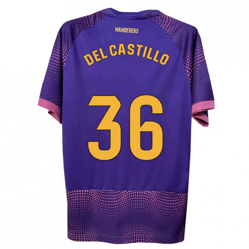 Danxen Heren Gonzalo Del Castillo #36 Paars Wit Roze Uitshirt Uittenue 2026/27 T-Shirt België