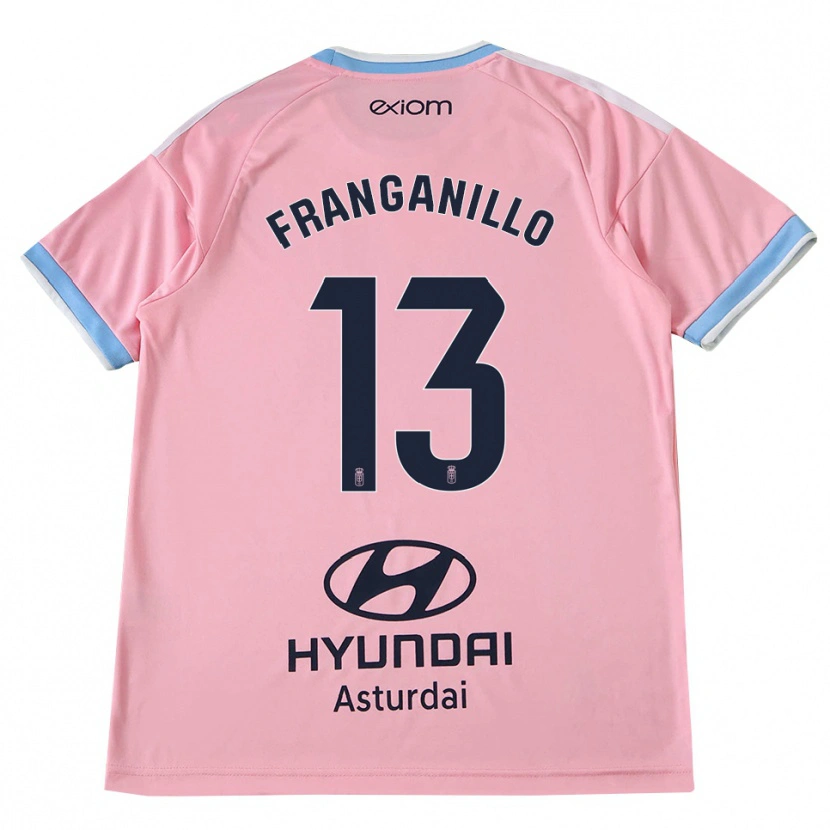 Danxen Heren Samu Franganillo #13 Centaurieblauw Roze Uitshirt Uittenue 2026/27 T-Shirt België