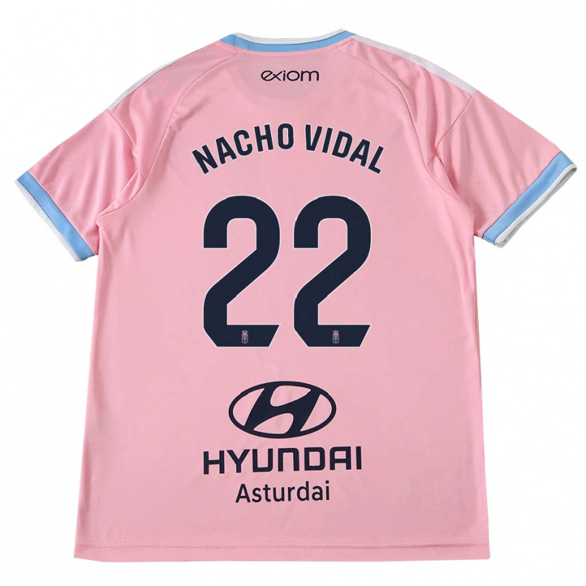 Danxen Heren Nacho Vidal #22 Centaurieblauw Roze Uitshirt Uittenue 2026/27 T-Shirt België