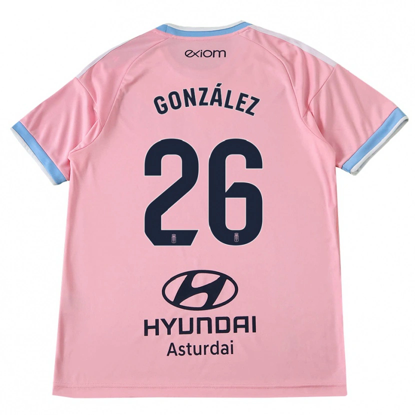 Danxen Heren Miguel González #26 Centaurieblauw Roze Uitshirt Uittenue 2026/27 T-Shirt België
