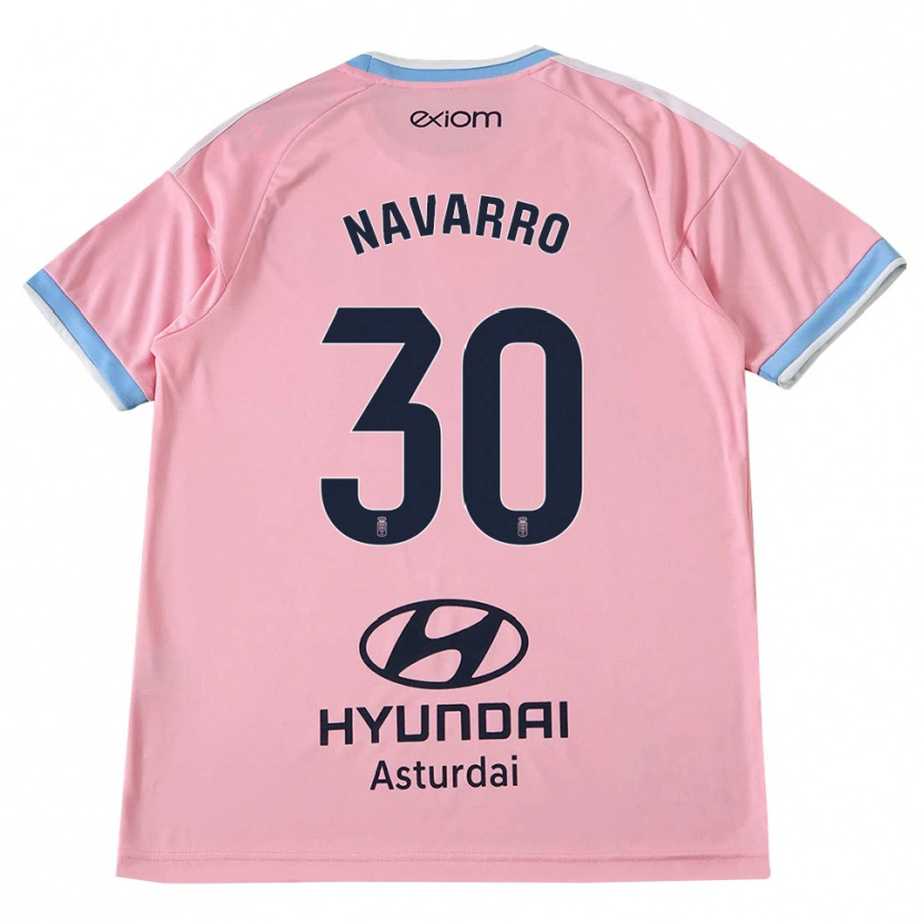 Danxen Heren Iker Navarro #30 Centaurieblauw Roze Uitshirt Uittenue 2026/27 T-Shirt België