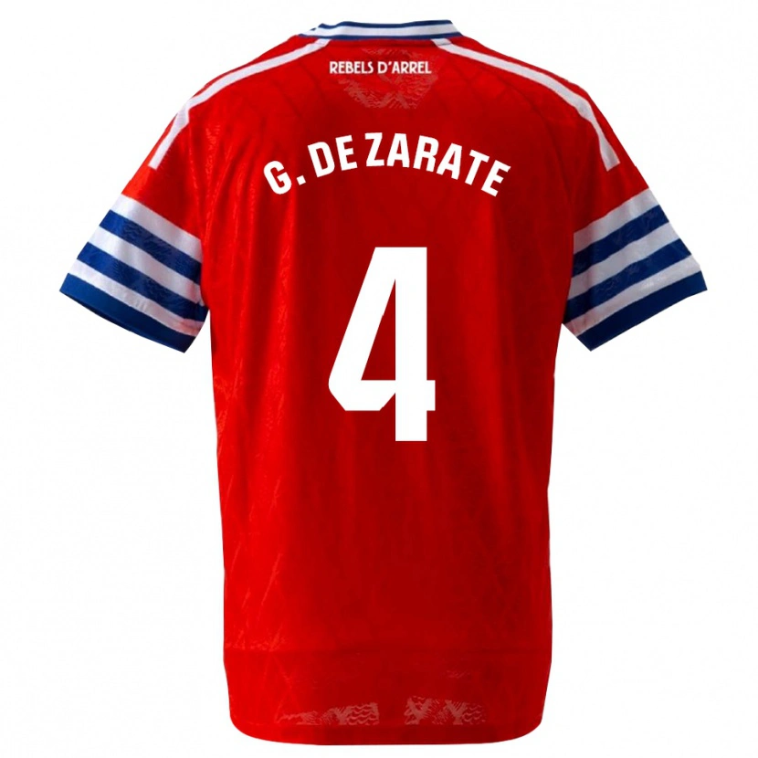 Danxen Heren Urko González De Zárate #4 Koninklijk Blauw Rood Uitshirt Uittenue 2026/27 T-Shirt België