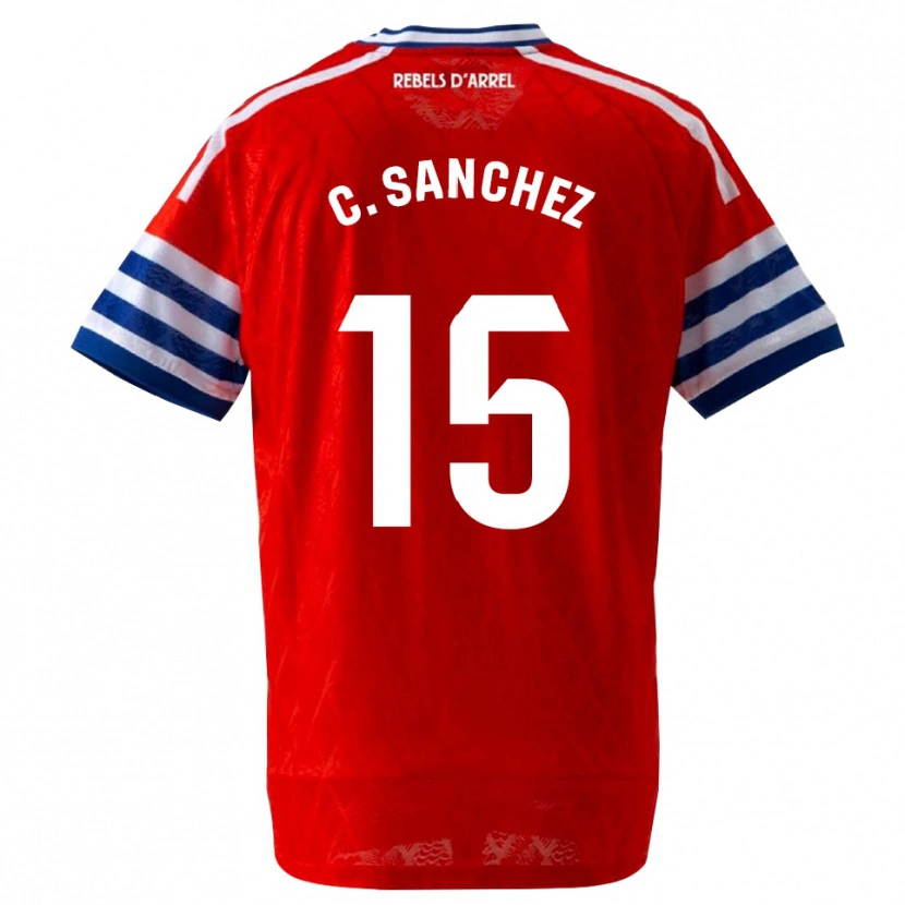 Danxen Heren Carlos Sanchez #15 Koninklijk Blauw Rood Uitshirt Uittenue 2026/27 T-Shirt België