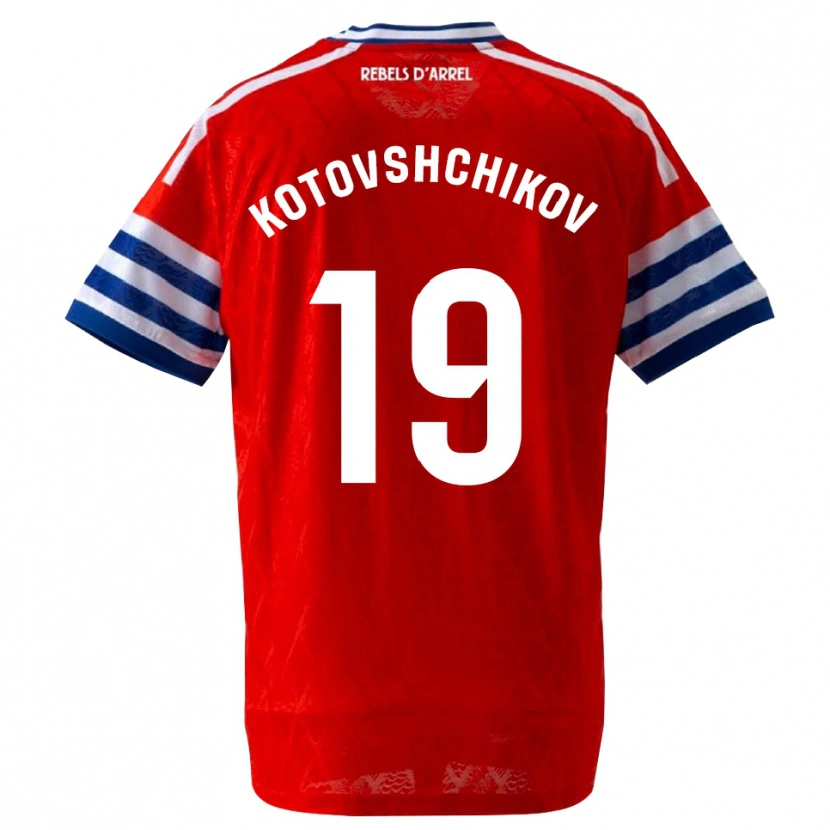 Danxen Heren Makar Kotovshchikov #19 Koninklijk Blauw Rood Uitshirt Uittenue 2026/27 T-Shirt België