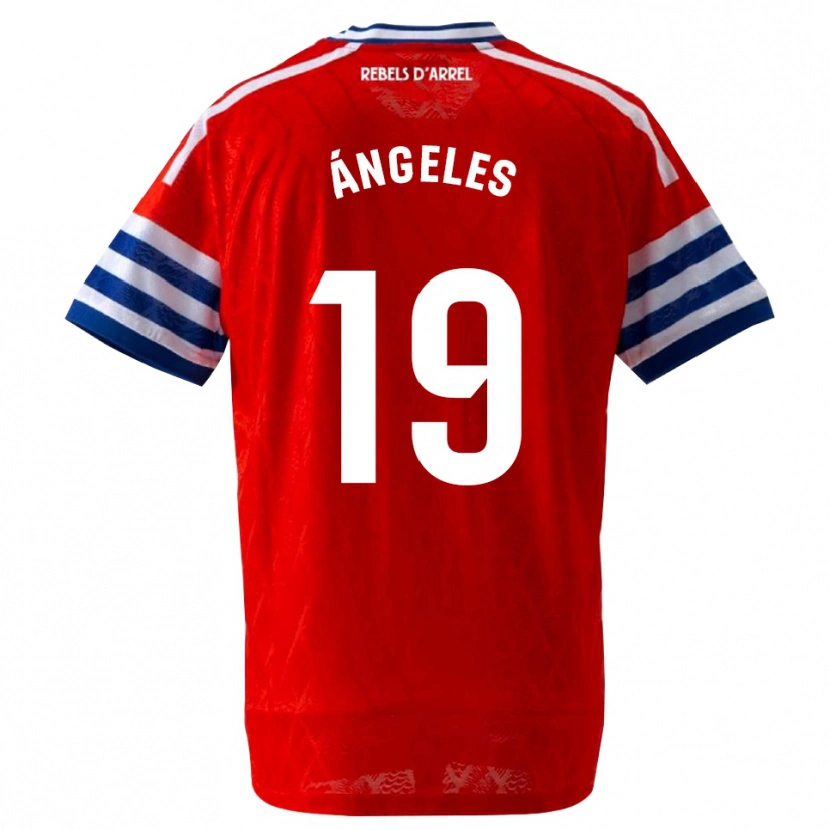 Danxen Heren Ángeles Del Álamo Sánchez #19 Koninklijk Blauw Rood Uitshirt Uittenue 2026/27 T-Shirt België