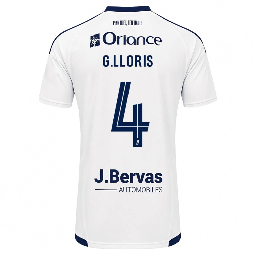Danxen Heren Gautier Lloris #4 Marineblauw Wit Uitshirt Uittenue 2026/27 T-Shirt België