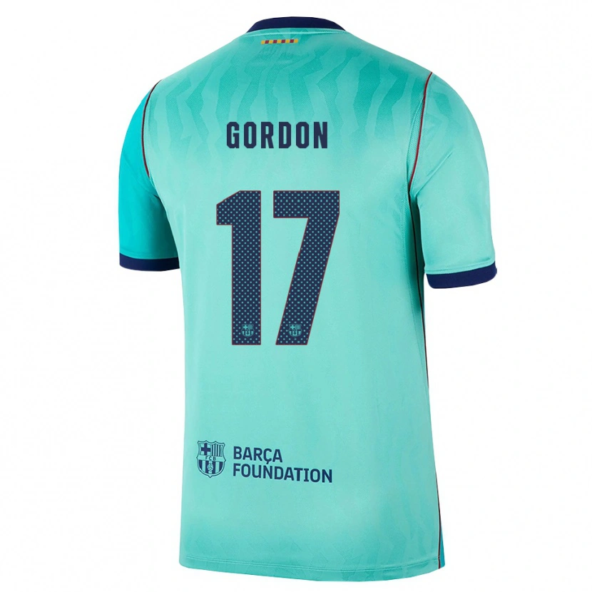 Danxen Heren Anthony Gordon #17 Aqua Donker Turquoise Koninklijk Blauw Thuisshirt Derde Tenue 2026/27 T-Shirt België